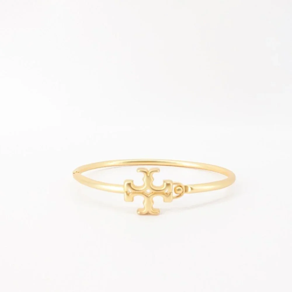 Tory Burch Gold Logo Bangle Bracelet